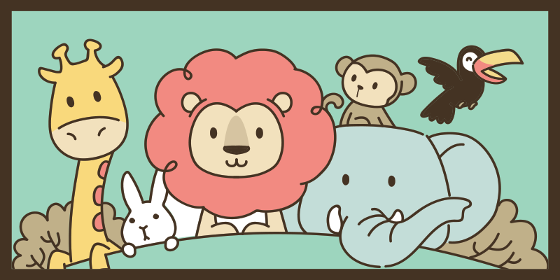 Alții covor de vinil animalele prietenilor junglei - TenStickers