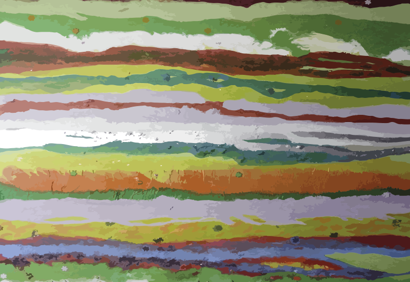 Covor vinil vărgat culori vibrante pictate - TenStickers