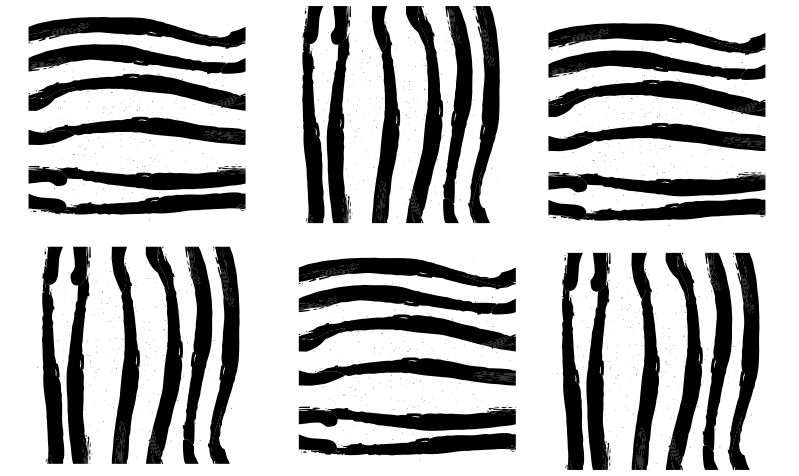 Covoare geometrice cu dungi albe și negre - TenStickers