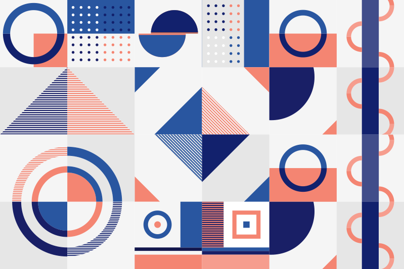 Covor de vinil geometric forme moderne - TenStickers