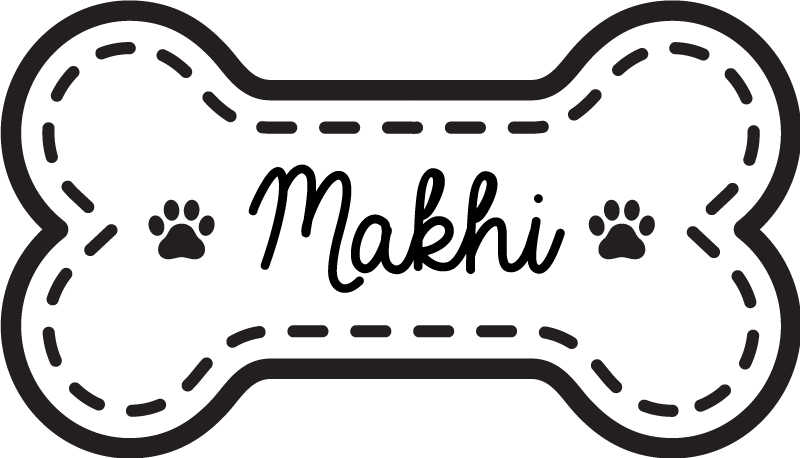 Covor de vinil cu nome formă de os de câine - TenStickers