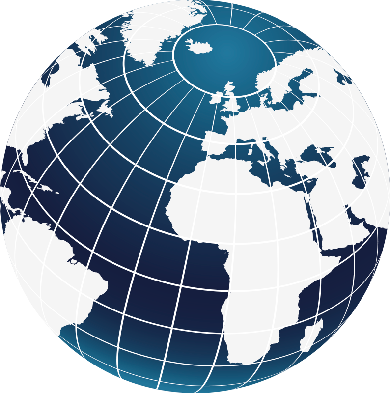 Covor de vinil harta lumii design global albastru - TenStickers