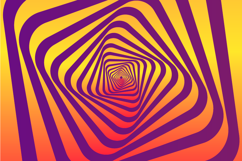 Covor de vinil geometric model de culoare spirală - TenStickers