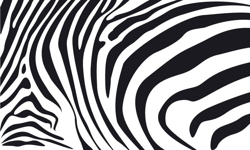 Covor negru din vinil cu imprimeu animal zebra - TenStickers