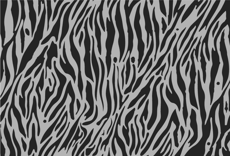 Covor gri din vinil cu imprimeu animal zebra - TenStickers