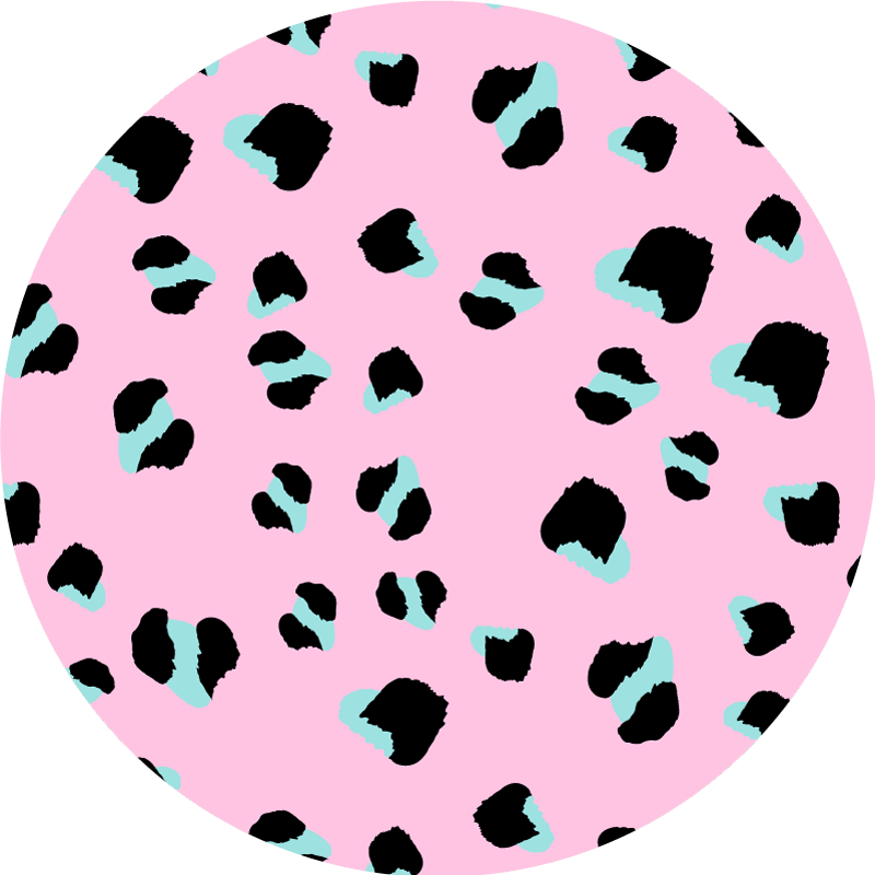 Covor vinil print animalier pete roz de leopard - TenStickers