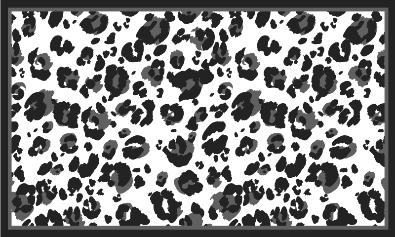 Covor din vinil cu piele de leopard negru - TenStickers