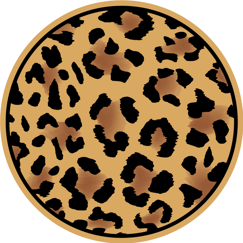 Covor clasic din piele de leopard cu imprimeu animal din vinil - TenStickers