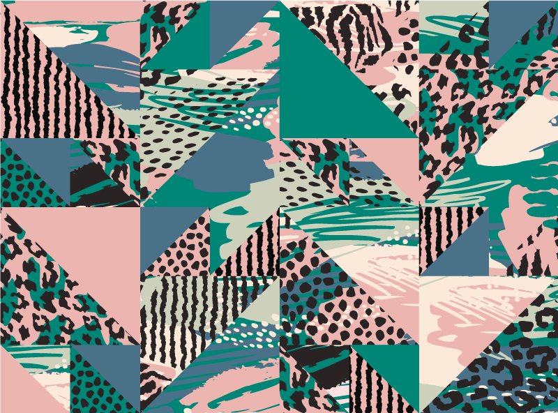 Covor de vinil texturat abstracțiuni geometrice stratificate - TenStickers