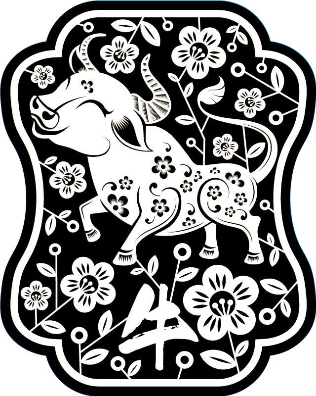Covor vinil animal taur floral elegant - TenStickers