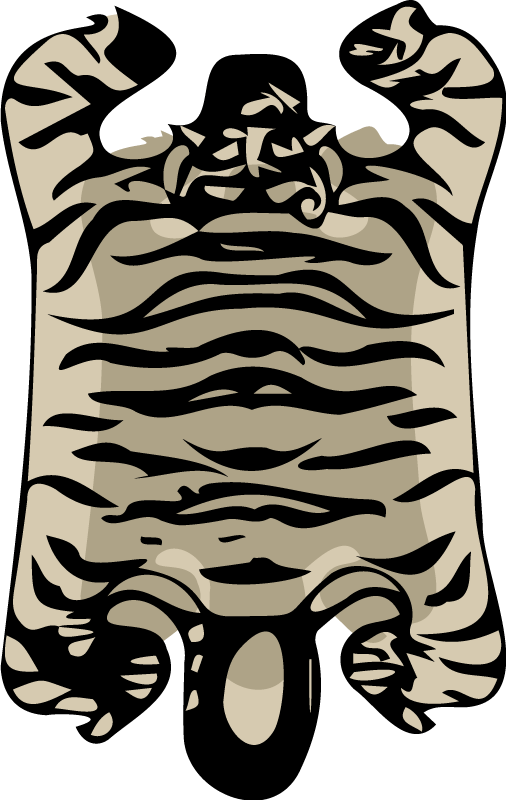 Covor etilic tigru vinilic cu imprimeu animal - TenStickers