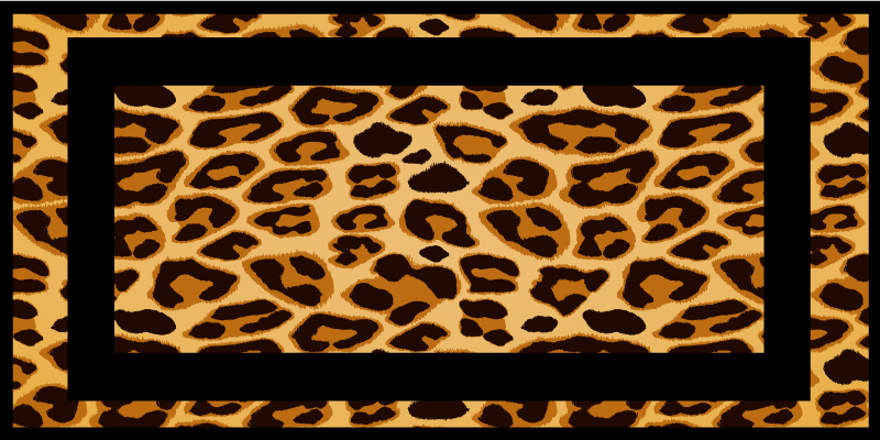 Covor din vinil cu piele de leopard dreptunghiular - TenStickers