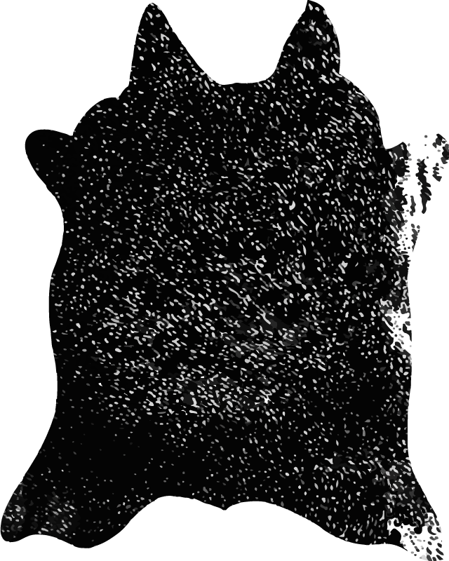 Covor negru din vinil cu imprimeu animal de vacă - TenStickers