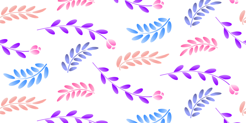 Covor de vinil de dormitor cu frunze mici colorate - TenStickers