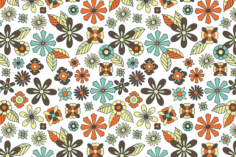 Covor de vinil epocă design retro al anilor '70 - TenStickers