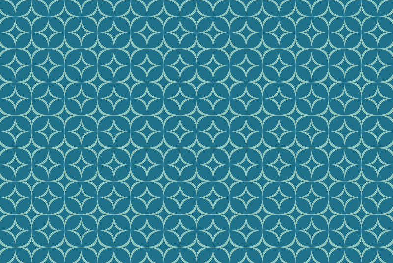 Covor vintage turcoaz anii 70 - TenStickers