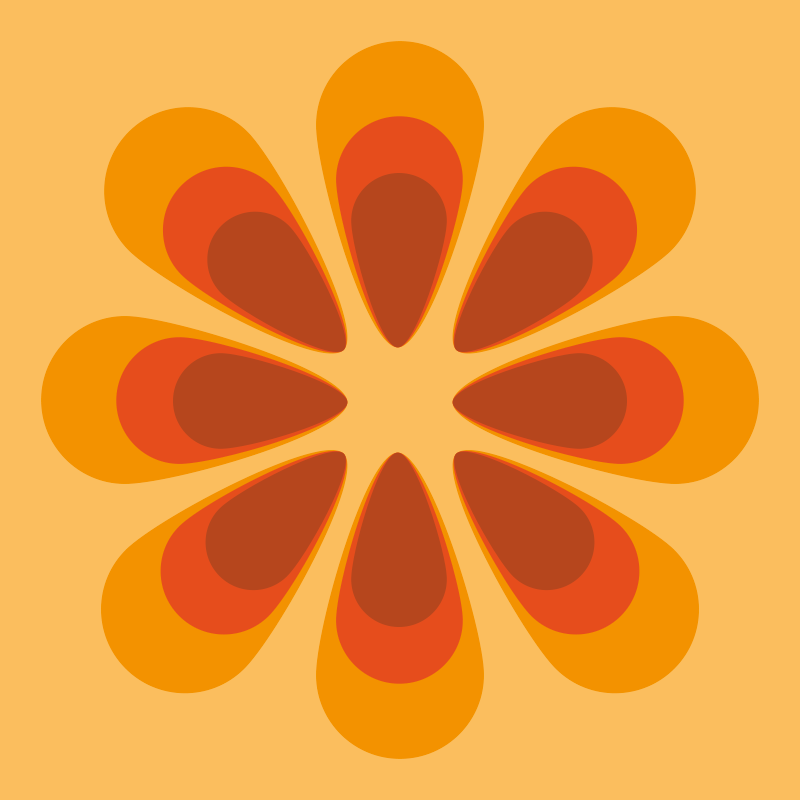 Covor floral din anii '70 - TenStickers