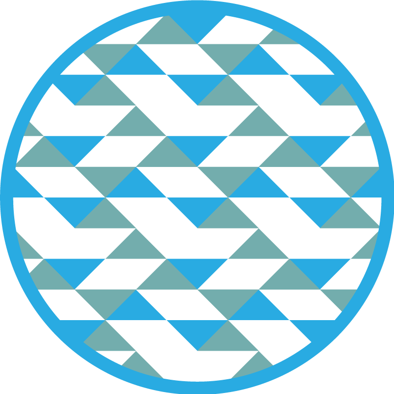 Covor de vinil geometric elemente albastre și verzi - TenStickers