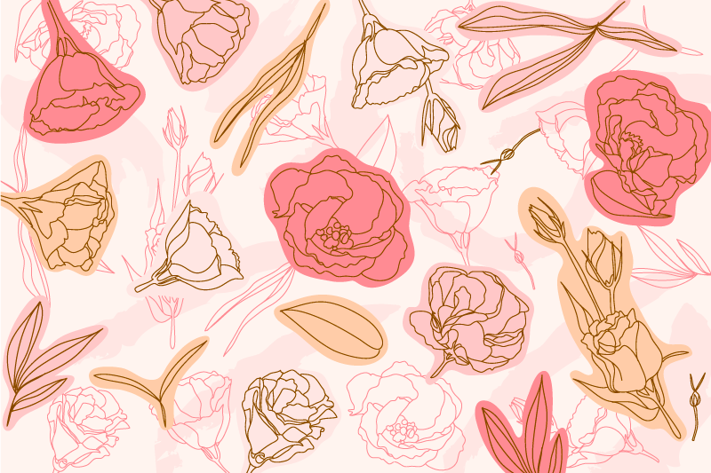 Covor de vinil pentru baie element botanic sofisticat - TenStickers