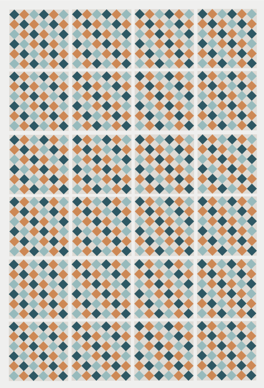 Covor din vinil cu mozaic din dale colorate - TenStickers