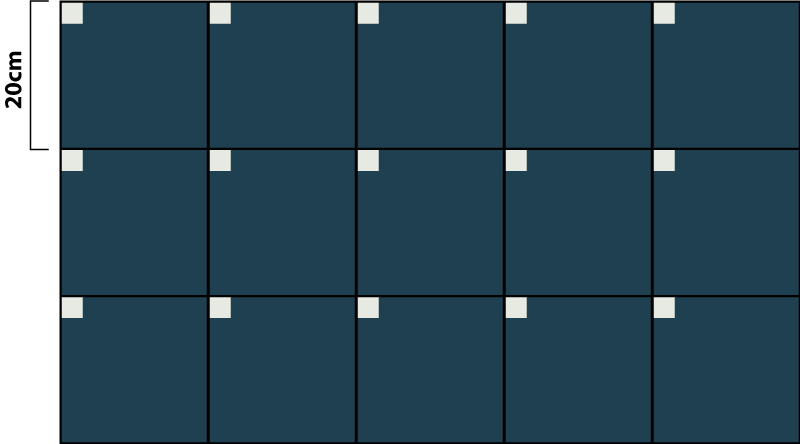 Covor vinil efect de țiglă textură albastru intens - TenStickers