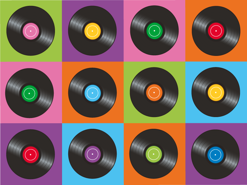 Plăci de disc de vinil de bucătărie covor de vinil - TenStickers