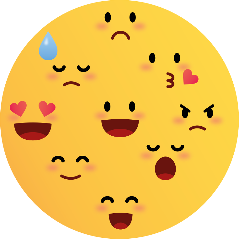 Covor de podea din vinil pentru copii emoji - TenStickers