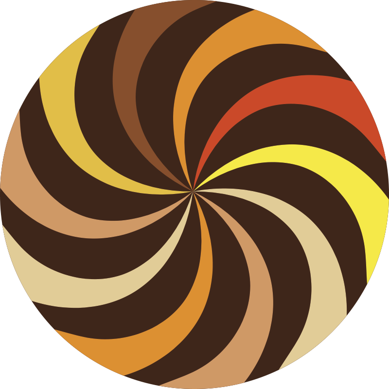 Covor vinil vărgat explozie de culoare spirală - TenStickers