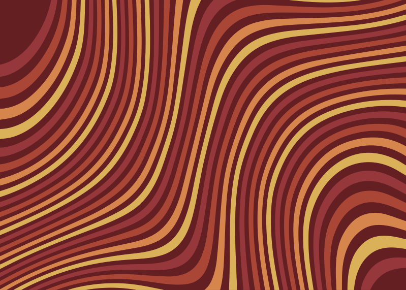 Covor de vinil epocă flux de culoare retro ondulat - TenStickers