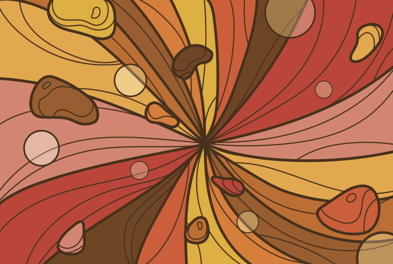 Covor de vinil epocă floare învolburată - TenStickers