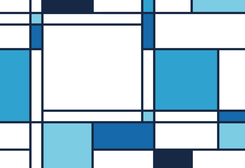 Covor vinil modern motiv geometric albastru - TenStickers