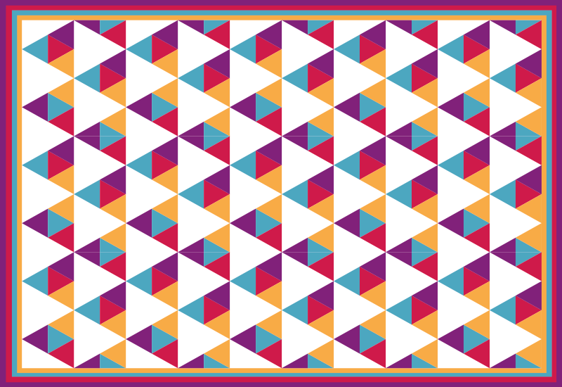 Covor de vinil geometric motiv triunghiular vibrant - TenStickers