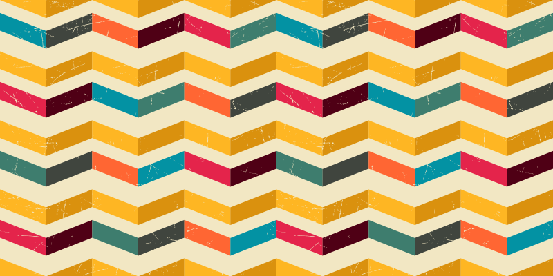 Covor de vinil geometric explozie de culoare chevron - TenStickers