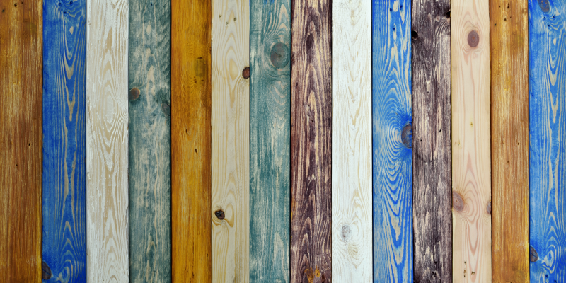 Covor vinil lemn scânduri colorate - TenStickers