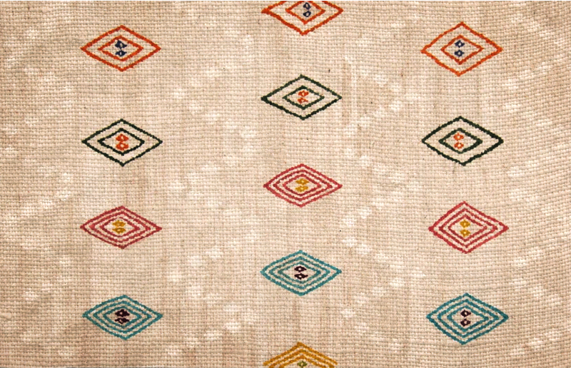 Covor vinil efect de țiglă motiv vibrant cu diamante - TenStickers