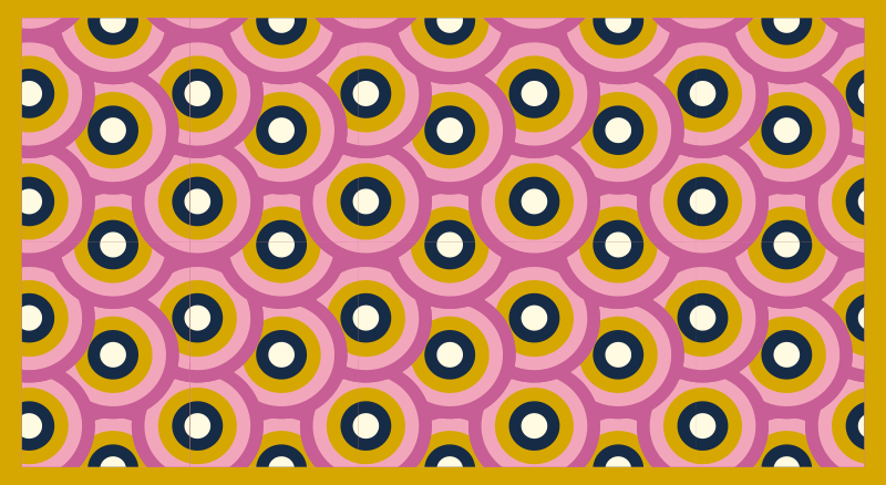 Covor de vinil geometric fuziune circulară de culori - TenStickers