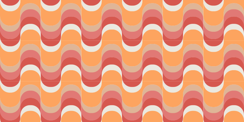 Covor de vinil epocă motiv vibrant de valuri - TenStickers