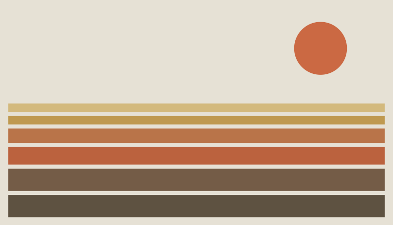 Covor vinil dormitor model cu dungi la apus de soare - TenStickers