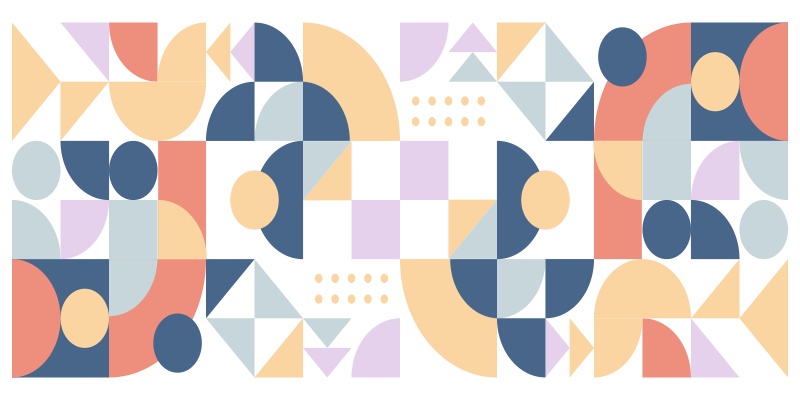 Cercul anilor 70 formează covoare geometrice - TenStickers