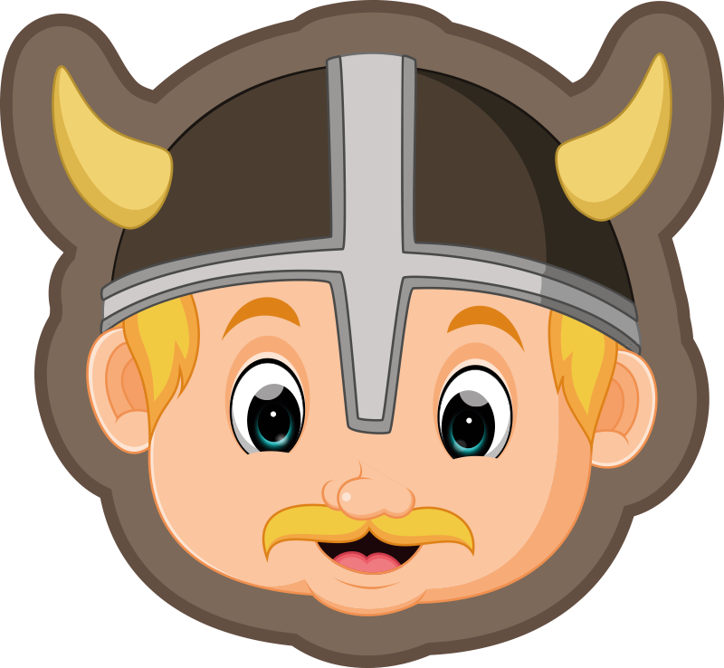 Covor de vinil pentru copii personaj viking blond - TenStickers