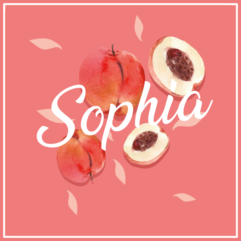 Covor de vinil Adolescenți piersici roz cu nume - TenStickers