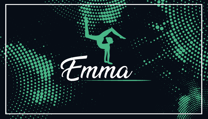 Covor vinil dormitor gimnastică cu nume - TenStickers