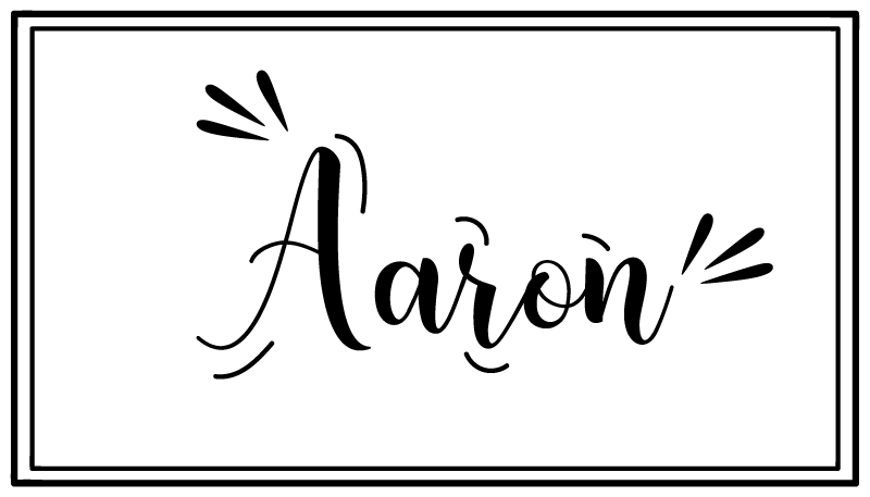 Covor vinil dormitor nume personalizat minimalist - TenStickers