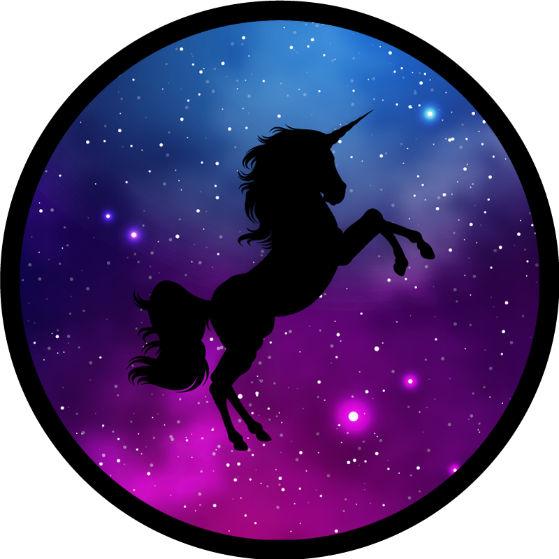 Alții covor de vinil scenă magică cu unicorn - TenStickers
