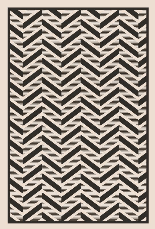 Covor de vinil geometric motiv clasic chevron - TenStickers