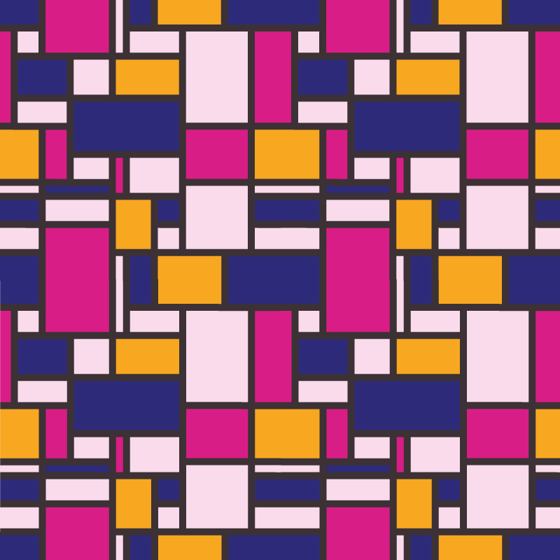 Covor de vinil geometric blocuri colorate - TenStickers