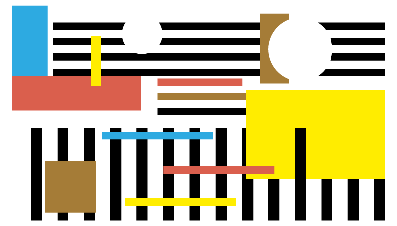 Covor vinil modern modele colorate cu dungi - TenStickers