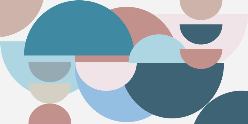 Covor de vinil geometric variația formelor circulare - TenStickers