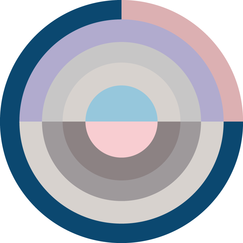 Covor vinil modern paletă de culori circulară - TenStickers