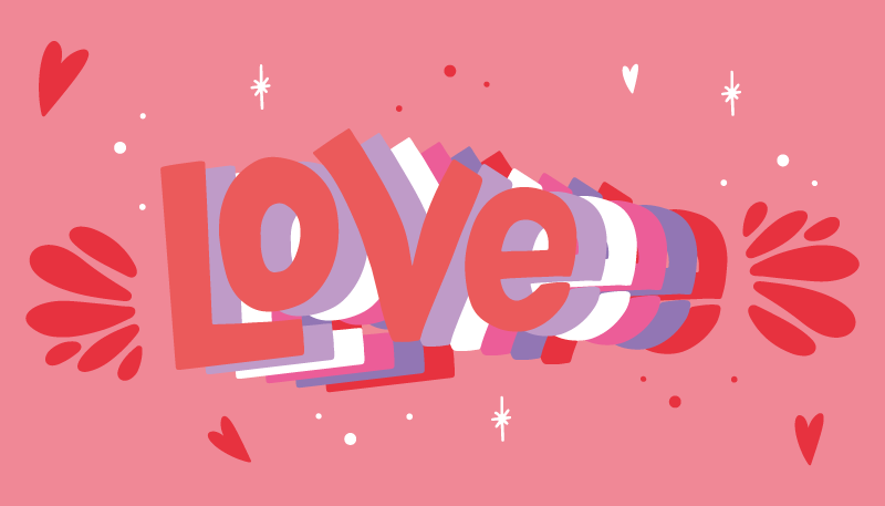 Covoare de vinil cu fraze scrisoare de dragoste grozavă - TenStickers